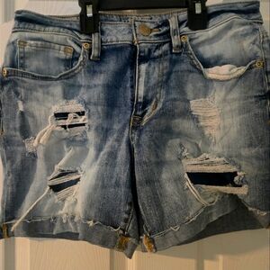 Maurices Light Blue Denim Shorts